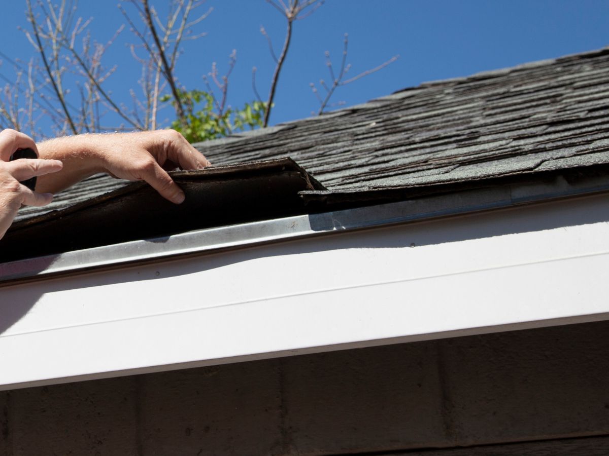 Inspecting the architectural shingles' edge